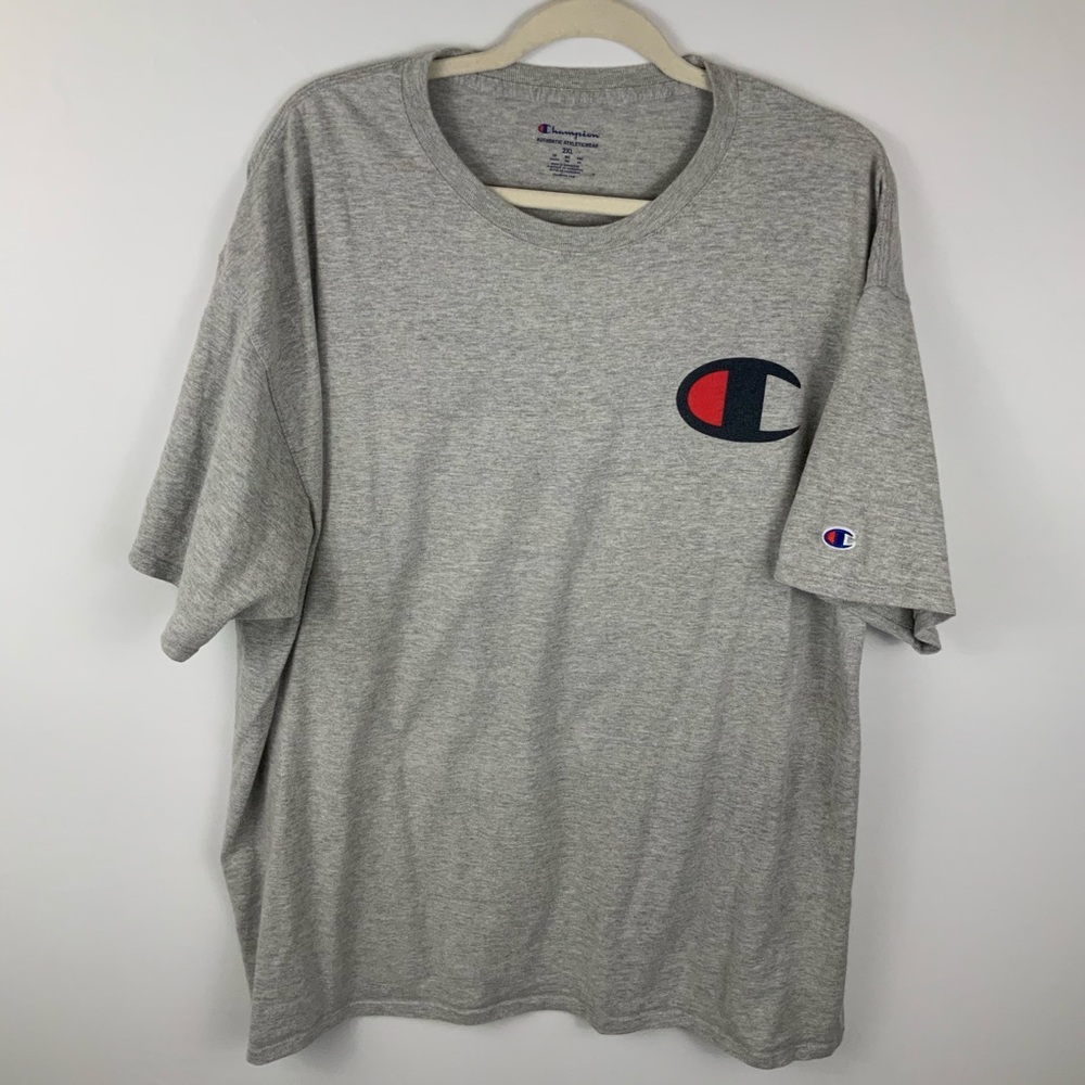 Champion Grey Logo Tee Size 2XL